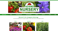 Desktop Screenshot of adamsnursery.com